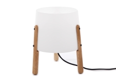 Bordlampe Chub One, opal hvid