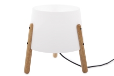 Bordlampe Chub Two, opal hvid